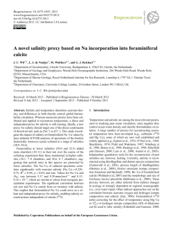 A novel salinity proxy based on Na incorporation