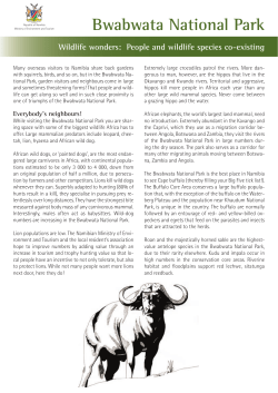 Fact Sheet 2 of Bwabwata National Park