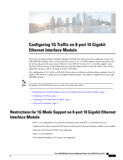 Configuring 1G Traffic on 8-port 10 Gigabit Ethernet Interface
