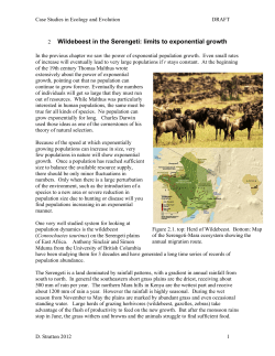 Density dependence: Wildebeest in the Serengetti