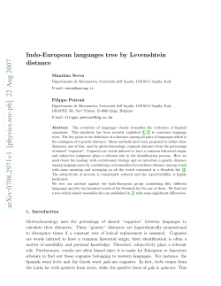 Indo-European languages tree by Levenshtein distance