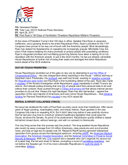 Paul Ryan`s 100 Days of Humiliation