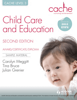 CACHE Child Care and Education uncorrected