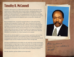 Timothy R. McConnell - SC African American History Calendar