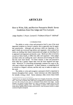How to Write, Edit, and Review Persuasive Briefs