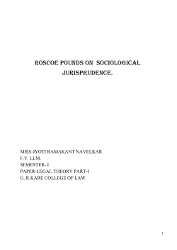 roscoe pounds on sociological jurisprudence.