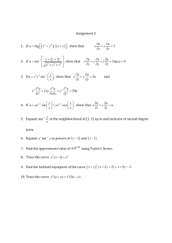 Assignment 2 1. If log / , uxyxy &lceil; &rceil; = + + &lfloor; &rfloor; show that 3 uuxyxy