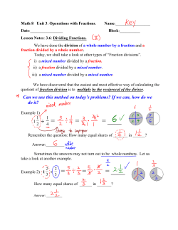 Math 8 notes 3.6 Key