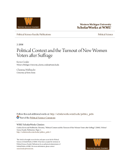 Political Context and the Turnout of New Women Voters after Suffrage