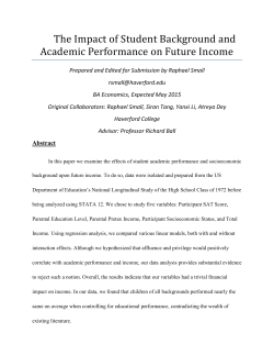 The Impact of Student Background and Academic