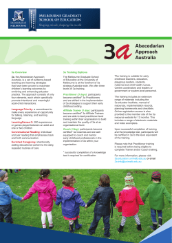 the 3a Training overview brochure.