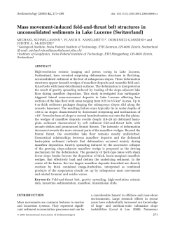 Mass movement-induced fold - ETH Limnogeology