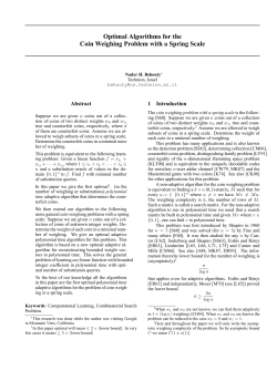 Optimal Algorithms for the Coin Weighing Problem with a Spring Scale