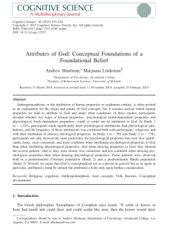 Attributes of God: Conceptual Foundations of a Foundational Belief