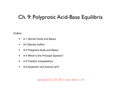 Ch. 9: Polyprotic Acid