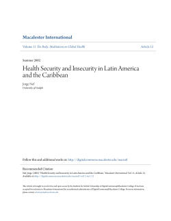 Health Security and Insecurity in Latin America and the Caribbean
