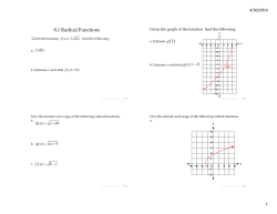 8.1 Radical Functions