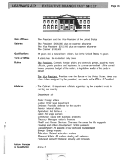 Page 35 Main Officers Salaries The President and the Vice