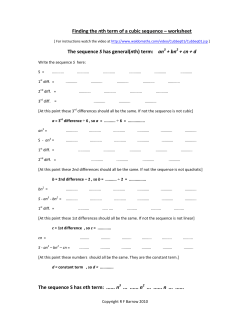 Finding the nth term of a cubic sequence