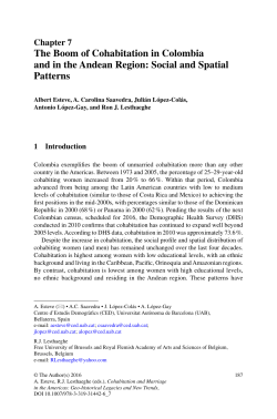 The Boom of Cohabitation in Colombia and in the Andean Region