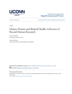Dietary Protein and Skeletal Health: A Review of Recent Human