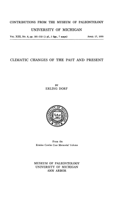 Climatic Changes of the Past and Present - Deep Blue