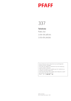 Teileliste Parts list Liste de pi&egrave;ces Lista de piezas