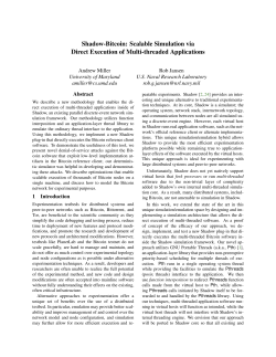 Shadow-Bitcoin: Scalable Simulation via Direct