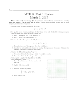 MTH 8: Test 1 Review March 3, 2017