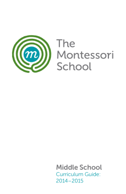 Middle School - The Montessori School