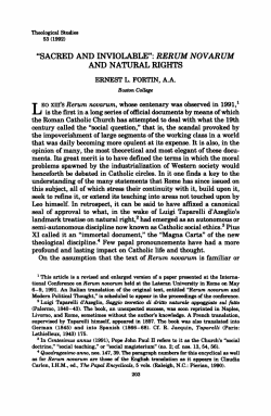 "sacred and inviolable": rerum novarum and natural rights
