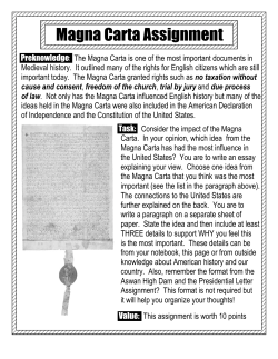 The Magna Carta Assignment