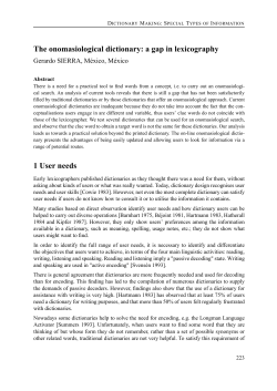 The onomasiological dictionary