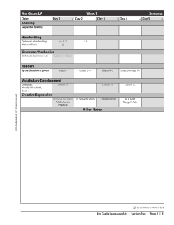 Language Arts 4 Instructor`s Guide