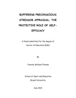 buffering preconscious stressor appraisal: the protective role of self