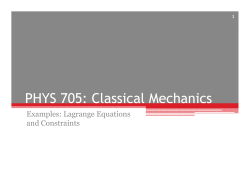 Examples with Constraints