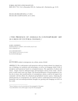 //THE PRESENCE OF ANIMALS IN CONTEMPORARY ART