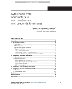 Cytokinesis from nanometers to micrometers and microseconds to