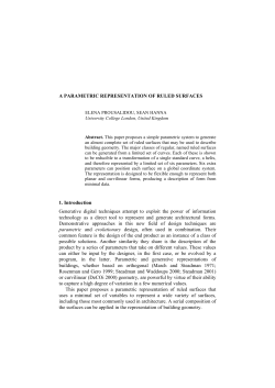 a parametric representation of ruled surfaces