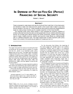 In Defense of Pay-as-You-Go (Paygo) Financing of Social Security