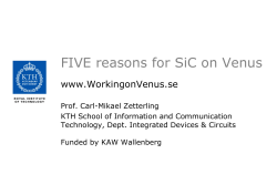FIVE reasons for SiC on Venus