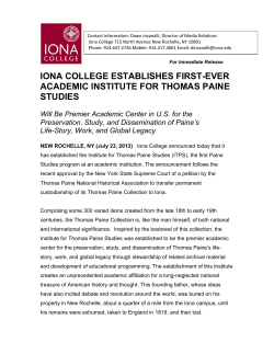iona college establishes first-ever academic institute for thomas