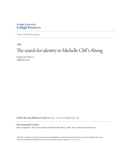 The search for identity in Michelle Cliff`s Abeng