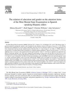 The influence of Education and Gender