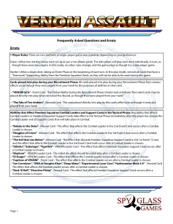 View VENOM Assault`s FAQ