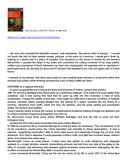 Tesla has been called the `Master of lightning` Nikola tesla i njegovo