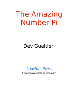 The Amazing Number Pi - Tikalon Press Home Page