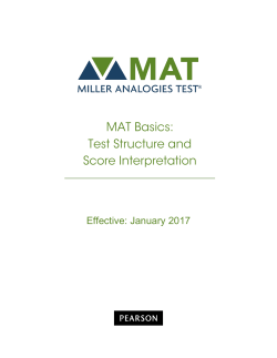 MAT Basics - Pearson Assessments