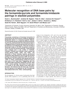 Molecular recognition of DNA base pairs by the formamido/pyrrole