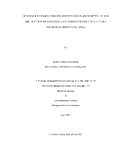 effects of changing precipitation patterns and clipping on the shrub